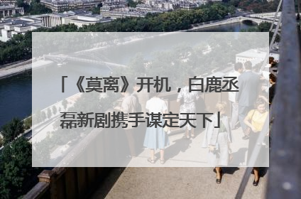 《莫离》开机，白鹿丞磊新剧携手谋定天下