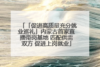 「促进高质量充分就业巡礼」内蒙古首家直播带岗基地 匹配供需双方 促进上岗就业