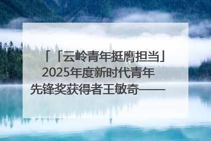 「云岭青年挺膺担当」2025年度新时代青年先锋奖获得者王敏奇——澜沧江上好渔人