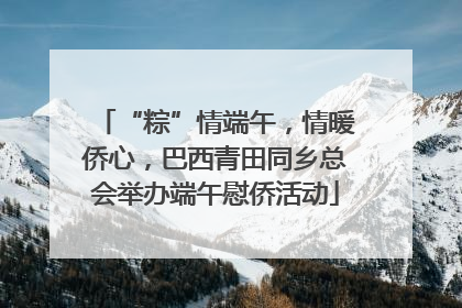 “粽”情端午，情暖侨心，巴西青田同乡总会举办端午慰侨活动