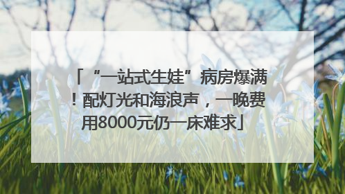 “一站式生娃”病房爆满！配灯光和海浪声，一晚费用8000元仍一床难求