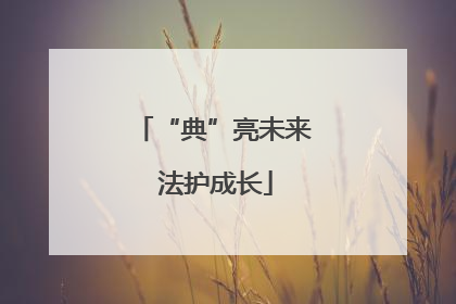 “典”亮未来 法护成长
