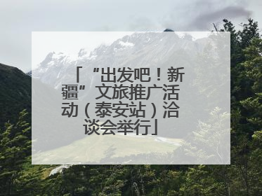 “出发吧！新疆”文旅推广活动（泰安站）洽谈会举行