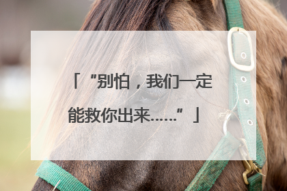 “别怕，我们一定能救你出来……”