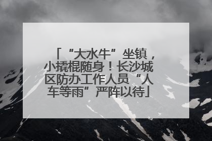 “大水牛”坐镇，小撬棍随身！长沙城区防办工作人员“人车等雨”严阵以待