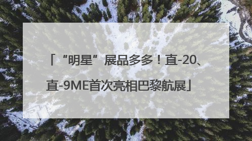 “明星”展品多多！直-20、直-9ME首次亮相巴黎航展