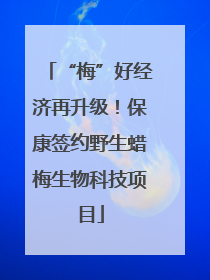“梅”好经济再升级！保康签约野生蜡梅生物科技项目