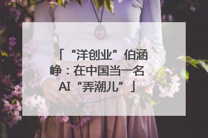 “洋创业”伯涵峥：在中国当一名AI“弄潮儿”