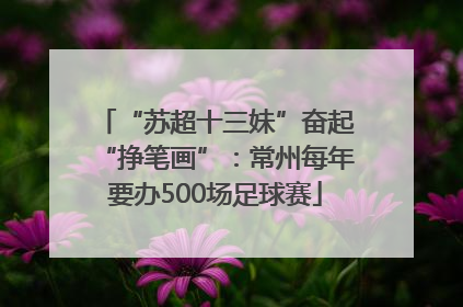 “苏超十三妹”奋起“挣笔画”：常州每年要办500场足球赛
