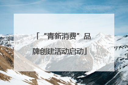 “青新消费”品牌创建活动启动
