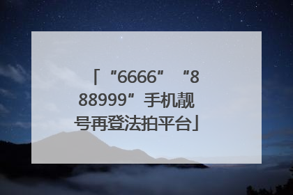 “6666”“888999”手机靓号再登法拍平台