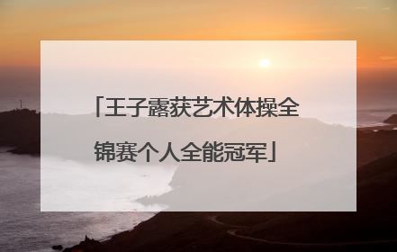 王子露获艺术体操全锦赛个人全能冠军