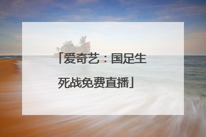 爱奇艺：国足生死战免费直播