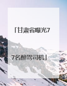 甘肃省曝光77名醉驾司机