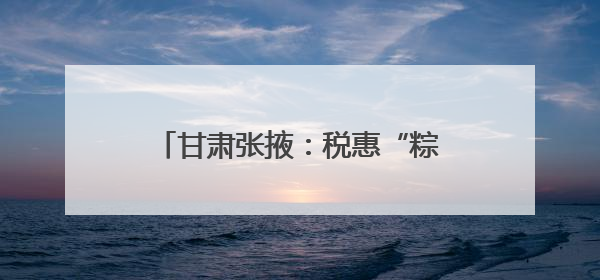 甘肃张掖：税惠“粽”情端午 看政策春风点“燃”假期经济