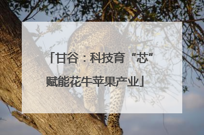 甘谷：科技育“芯”赋能花牛苹果产业