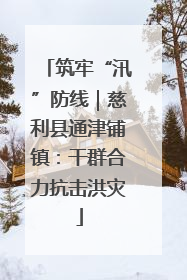 筑牢“汛”防线｜慈利县通津铺镇：干群合力抗击洪灾
