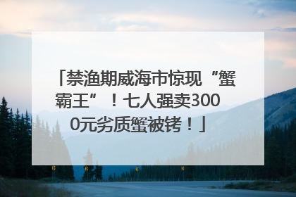 禁渔期威海市惊现“蟹霸王”！七人强卖3000元劣质蟹被铐！