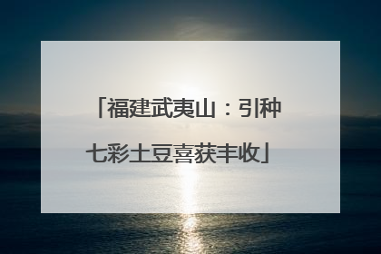 福建武夷山：引种七彩土豆喜获丰收