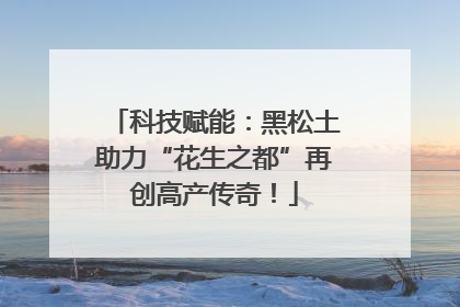 科技赋能：黑松土助力“花生之都”再创高产传奇！