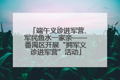 端午义诊进军营、军民鱼水一家亲——番禺区开展“拥军义诊进军营”活动