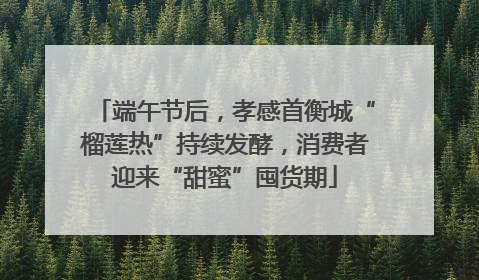 端午节后，孝感首衡城“榴莲热”持续发酵，消费者迎来“甜蜜”囤货期
