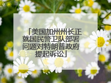 美国加州州长正就国民警卫队部署问题对特朗普政府提起诉讼