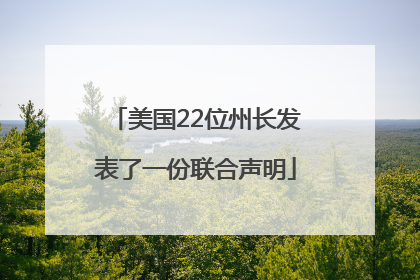美国22位州长发表了一份联合声明