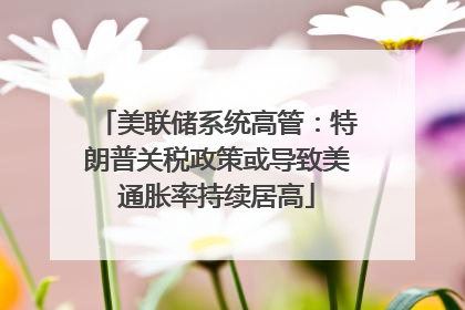 美联储系统高管：特朗普关税政策或导致美通胀率持续居高