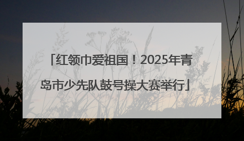 红领巾爱祖国！2025年青岛市少先队鼓号操大赛举行