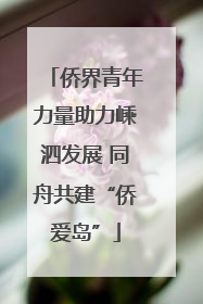侨界青年力量助力嵊泗发展 同舟共建“侨爱岛”