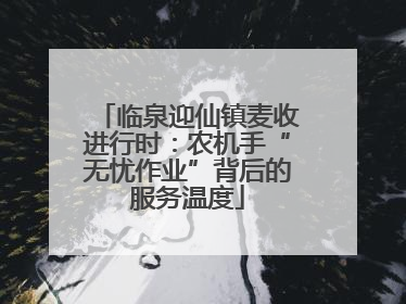 临泉迎仙镇麦收进行时：农机手“无忧作业”背后的服务温度