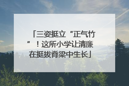 三姿挺立“正气竹”！这所小学让清廉在挺拔脊梁中生长