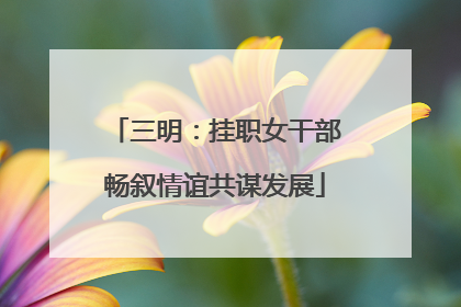 三明：挂职女干部畅叙情谊共谋发展