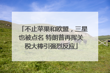 不止苹果和欧盟，三星也被点名 特朗普再挥关税大棒引强烈反应