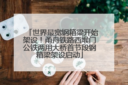 世界最宽钢箱梁开始架设！甬舟铁路西堠门公铁两用大桥首节段钢箱梁架设启动