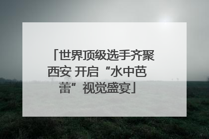 世界顶级选手齐聚西安 开启“水中芭蕾”视觉盛宴