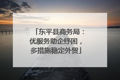 东平县商务局：优服务助企纾困，多措施稳定外贸