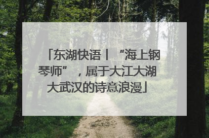 东湖快语丨“海上钢琴师”，属于大江大湖大武汉的诗意浪漫