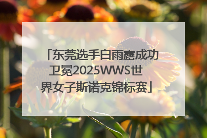东莞选手白雨露成功卫冕2025WWS世界女子斯诺克锦标赛