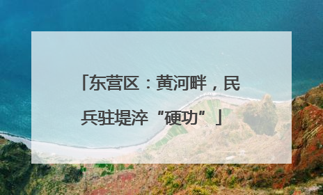 东营区：黄河畔，民兵驻堤淬“硬功”