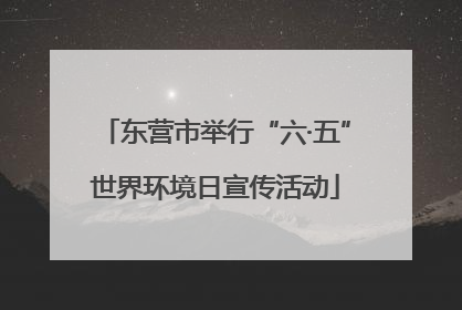 东营市举行“六·五”世界环境日宣传活动