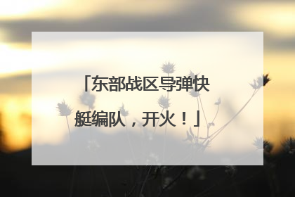 东部战区导弹快艇编队，开火！