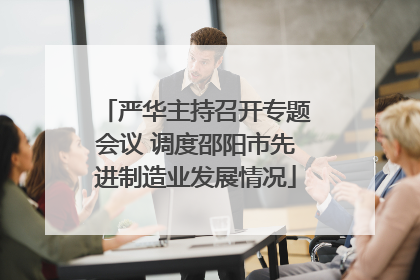 严华主持召开专题会议 调度邵阳市先进制造业发展情况