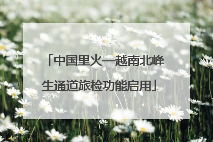 中国里火—越南北峰生通道旅检功能启用