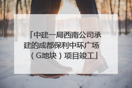 中建一局西南公司承建的成都保利中环广场（G地块）项目竣工