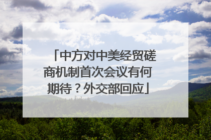 中方对中美经贸磋商机制首次会议有何期待？外交部回应