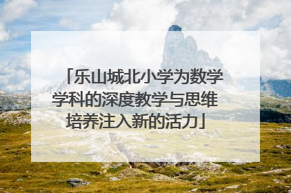乐山城北小学为数学学科的深度教学与思维培养注入新的活力