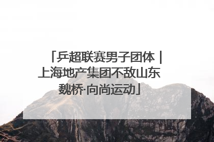 乒超联赛男子团体｜上海地产集团不敌山东魏桥·向尚运动
