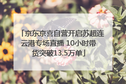 京东京喜自营开启苏超连云港专场直播 10小时带货突破13.5万单